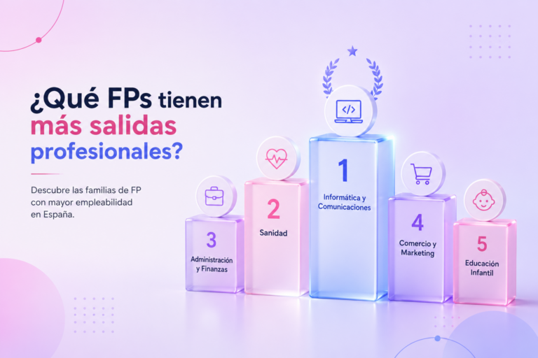 Qué FPs tienen más salidas profesionales en España: ranking de familias de Formación Profesional con mayor empleabilidad en 2026.